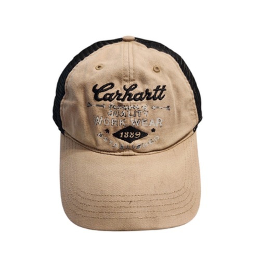 Carhartt Hat‎ Men's One Size Adjustable Brown Black Mesh Workwear